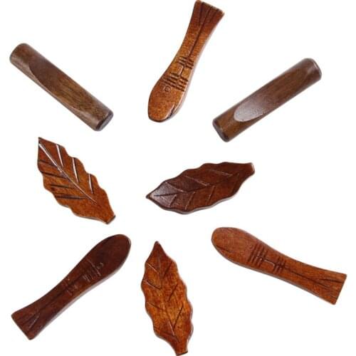 Kitchen hotel Table Decoration Accessories Japan style Chopsticks Wooden Tableware Shelf Holder Pillows tray 6pc/lot