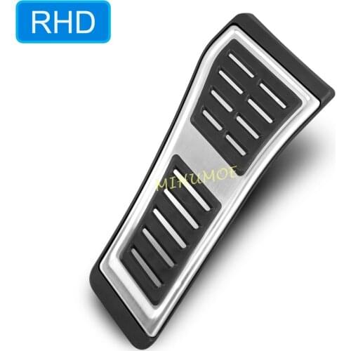 RHD Stainless Steel Car Foot Rest Dead Pedal Pads Plate Covers Rubbers For 2017-2020 2021 Audi Q5 SQ5