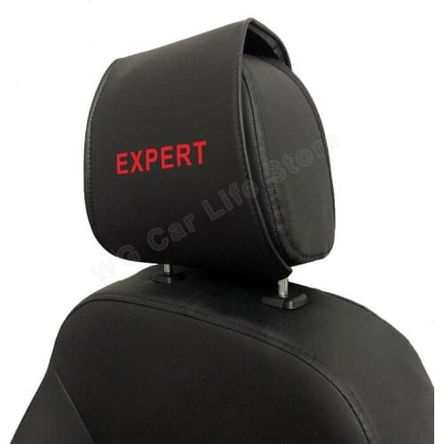 Car Headrest Covers For Peugeot Expert Auto Seat Headrest Neck Rest Cover PU Massager Pad Car Accessories Interior