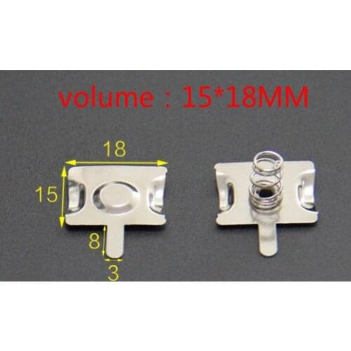 Free delivery 100pcs 18650 battery pack 15 * 18 spring contact piece battery box positive and negative single pole batte