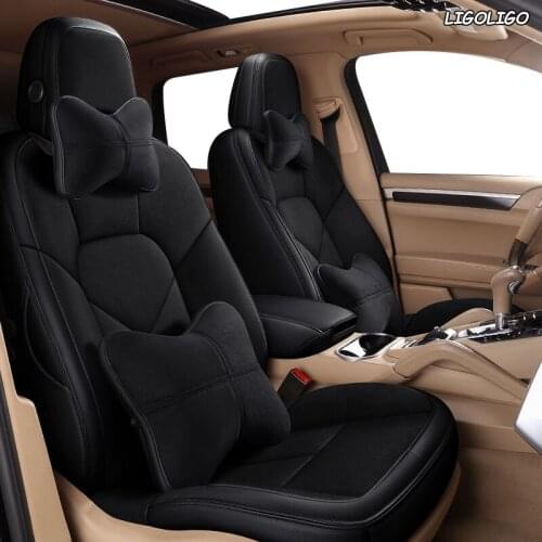 LIGOLIGO Custom Leather car seat cover For CHANGAN CS35 CS75 CS15 CS95 CS55 Benben EV MINI LOVE Yuexiang V3 V5 V7 CX20 car seat