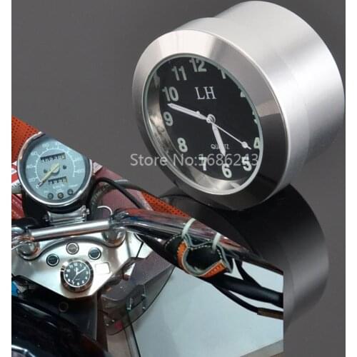 Chrome Fork Lock Clock Stem Nut Mount Fits For All 30-34mm Honda Suzuki Kawasaki Motorcycle Handlebar Middle Shaft