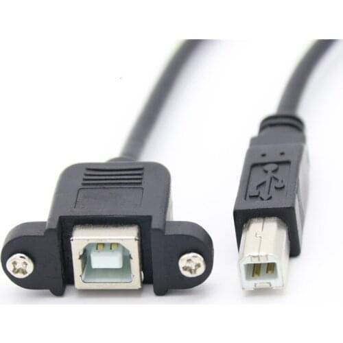 USB 2.0 Type B Male to Female M/F EXTENSION Data Cable Panel Mount For Printer cord with Screw hole 30cm 50cm