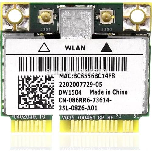 Card for Dell Latitude E6530 Wi-Fi DW1504 802.11b/g/n WLAN BCM94313HMG2L 86RR6