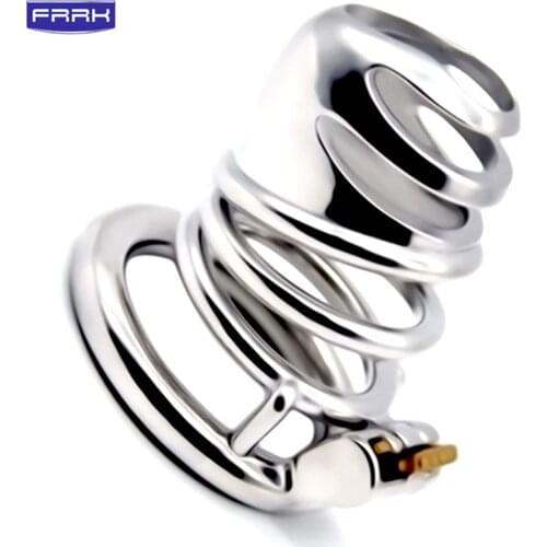 FRRK14, 304 Stainless Steel Penis Cage, Adult Metal Game, Male Chastity Belt Device, Penis Ring, Sex Toys, Penis Cage For Men