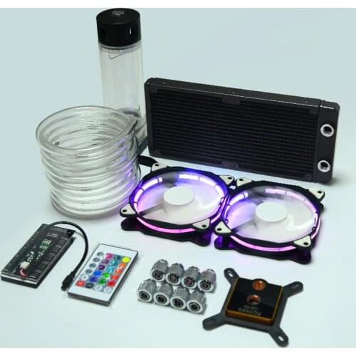 Syscooling soft tube water cooling kit P69X-D pump with RGB fan black color CPU water block