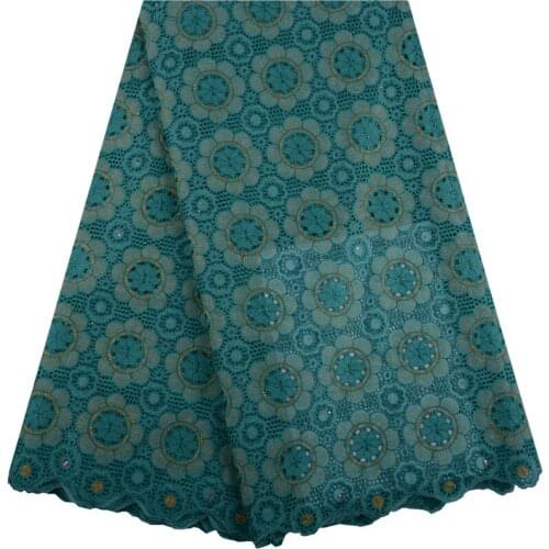 Best Quality African Stones Lace Fabric Green Swiss Voile Lace High Quality Embroidery French Mesh 2018 Nigeria Lace Fabric 1029