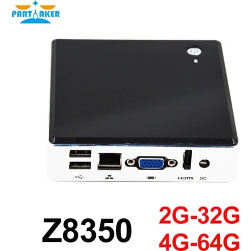 Partaker Intel Mini PC Windows 10 Ubuntu With Intel Z8350 Quad Core HDMI Mini Computer HTPC