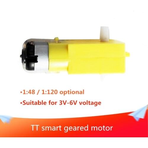 1pcs TT Smart Geared Motor 1:48/1:120 Strong Magnetic 6V Motor Can be matched with Plastic Wheel or 50mm Omnidirectional Wheel