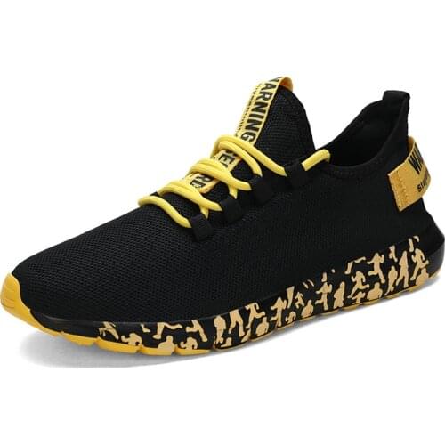 Men Tennis Shoes Men Sport Running Shoes Platform Sneakers Men Breathable Knit Walking Trainers Male Casual Sneakers