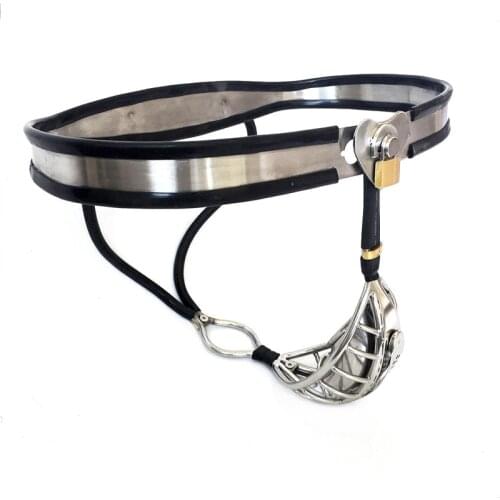 Male Cgastity Belt Stainless Steel Cock Cage For Men Metal Chastity Devices Penis Ring Sex Toys Cock Lock Bondage Adult Products