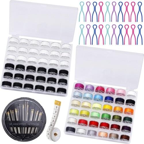 LMDZ Coloful Sewing Thread Sewing Machine Set with Storage Spool Accessories Apparel Storage Holder Organizer Quilting Supplies