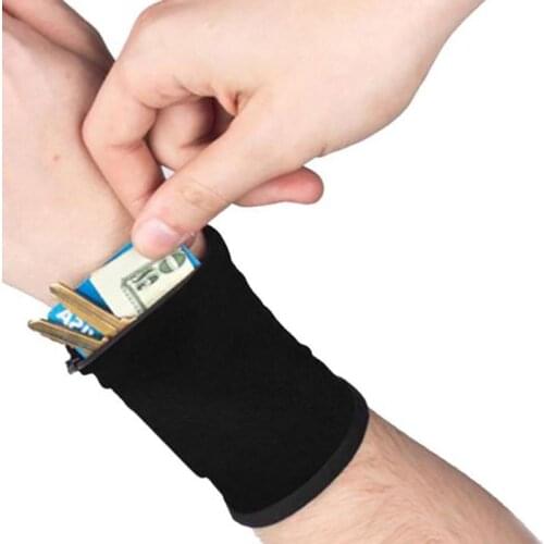 Outdoor Wrist Band with Key/Card Bag Safety Wallet Storage Zipper Ankle Wrap Sport Strap Wrist Support
