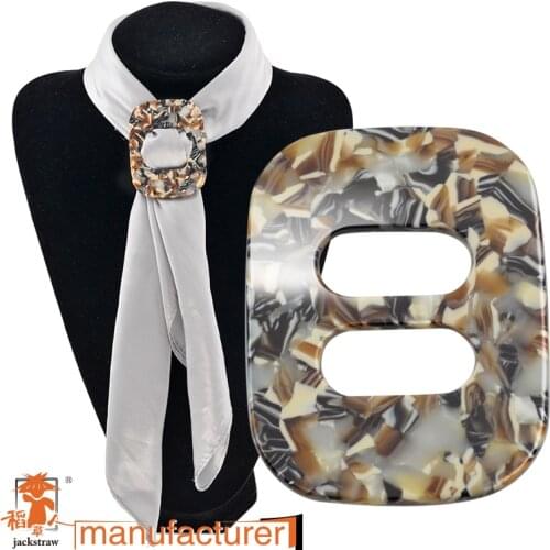 The new large rectangular chain scarves buckle Acetate sheet Han edition popular buckle wholesale scarves, word