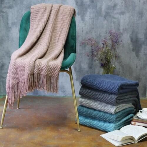 New Sofa Blanket Air Conditioning Blanket Morandi Small Bubble Blankets and Throws for Bed Nordic Throw Blanket