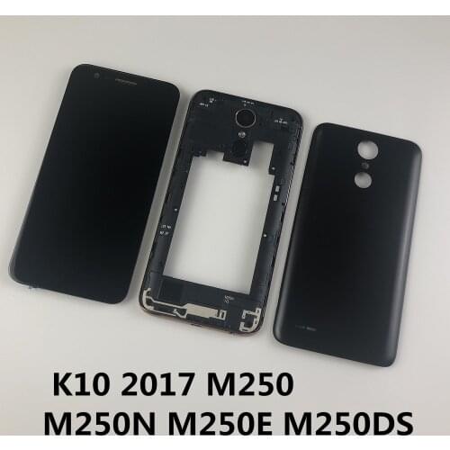 Original For LG K10 2017 M250 M250N M250E M250DS LCD Display Touch Screen and Frame+Housing Middle Frame+Battery Back Cover