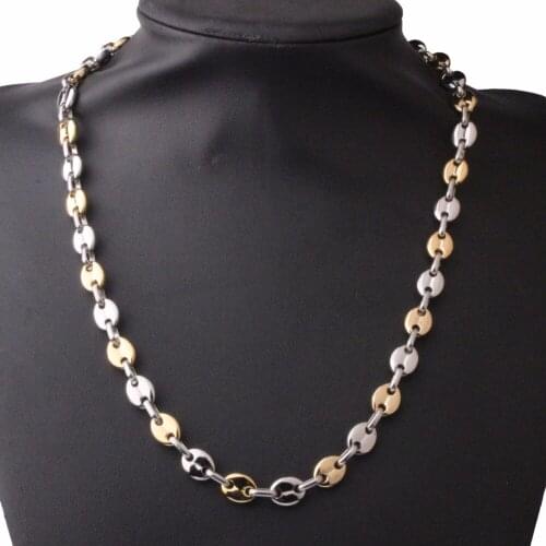 Fashion Gift 7/9/11mm Width Stainless Steel Necklace Or Bracelet Mens Boys Chain Silver Color Gold Color Jewelry 7-40"