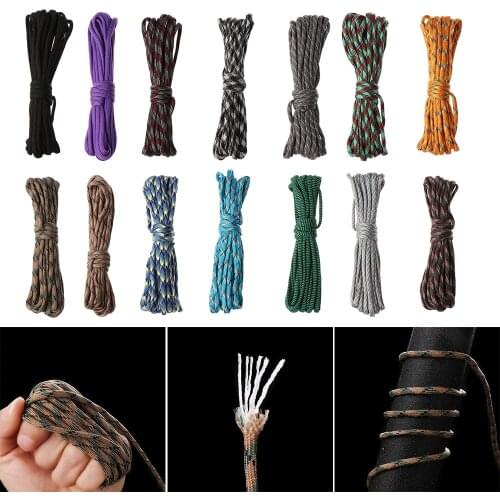 5 Meter Paracord Lanyard Tent Ropes Diameter 4mm Cord Rope Survival Kit Parachute Cord Hiking Camping Equipment Outdoor Tool
