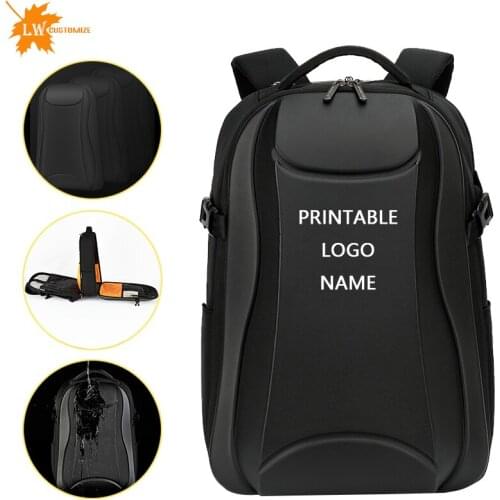 Personalized Custom High-end Mens Backpack Waterproof 15.6-inch Laptop Bag USB Charging Travel Bag Can Print Photo Name Logo