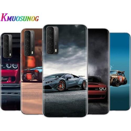 Transparent Cover luxury cool sports car For Huaeri Y9S Y9A Y9 Y8P Y8S Y7 Y7A Y7P Y6P Y6S Y6 Y5P Y5 Pro Phone Case