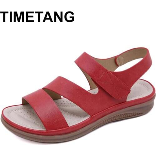 TIMETANG 2020 summer shoes women retro women beach sandals round head slope comfortable light sandals women casual shoes