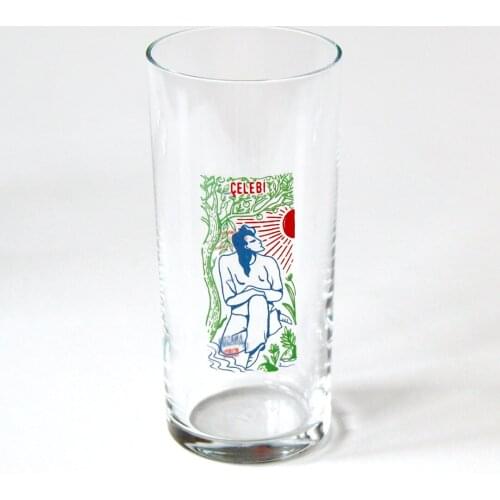 Pasabahce raki glass lead free high quality stylish designs transparent goblet surface permanent colorful printed home tableware cups