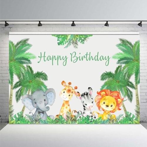Mehofoto Vinyl Photography Background Cartoon Animals Giraffe Zebra Children Fotografia Backgrounds for Photo Studio