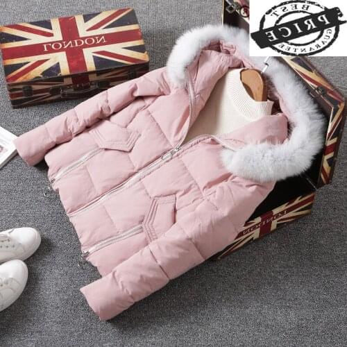 Fur Hooded Fox Parkas Mujer 2021 Thick Womens Down Cotton Jacket Feminine Winter Warm Coat Ladies Clothes Hiver 503010