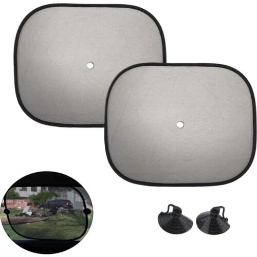 1 Pair Universal 3D Photocatalyst Mesh + PVC Car Side Window Shading Sun Protection Heat Grid Yarn with Suction Cups