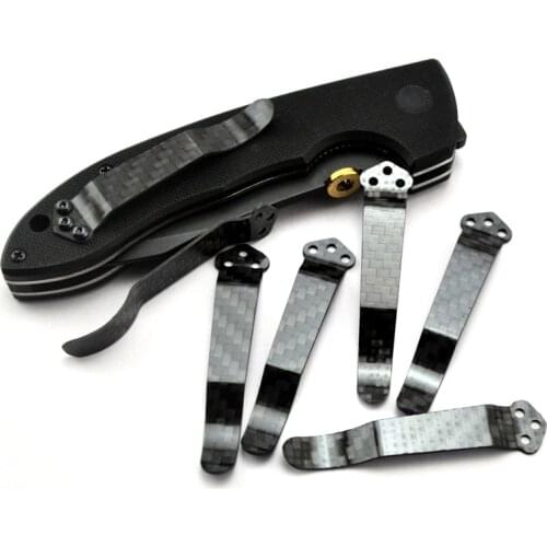 1PC Carbon Fiber Butterfly 710 Spider C81 Belt Pocket Knife Back Clip Emerson CQC EDC Tool Knife Back Accessories Equipment