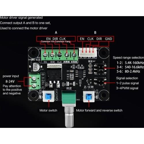 1Pcs DC 12V 24V MKS OSC Stepper Motor Pulse PWM Control Signal Generator Module Driver Stepper Motor Driver Speed Regulator