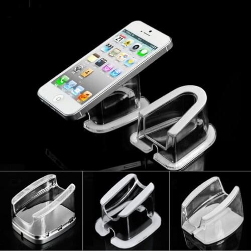 10 pcs Crystal Clear Transparent Mobile Phone Security Acrylic Display Stand Holder Bracket For Cell Phone Tablet PC Anti-Theft