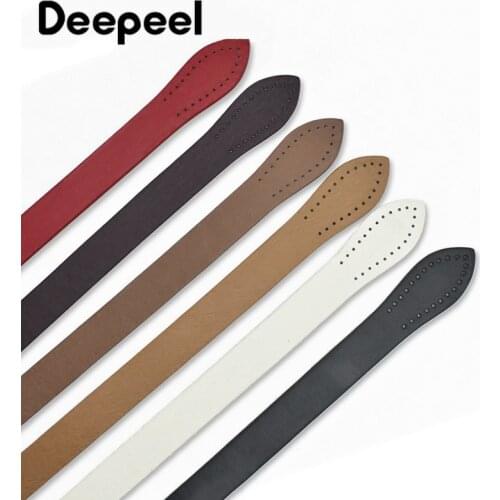 Deepeel 2/6pcs 2*60cm PU Leather Bag Hand Strap Handle Buckle Hang Hook Women DIY Shoulder Bag Manual Sewing Patchwork Material