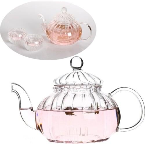 600ml Heat Resistant Explosion-proof Glass Transparent Tea Services Safe Glass Teapot Premium High Quality Teapot Gift Tea Set