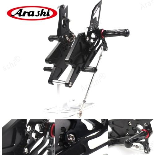 Arashi 1 Set For YAMAHA MT03 MT25 2015 2016 2017 2018 Non-U.S.model CNC Adjustable Footrest Foot Pegs Rider Rear Sets MT 03 25