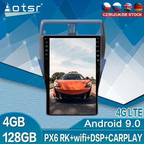 Car GPS Navigation For Toyota Land Cruiser Prado 150 2018 - 2020 Tesla Screen Android Radio Multimedia DVD Video Player Audio