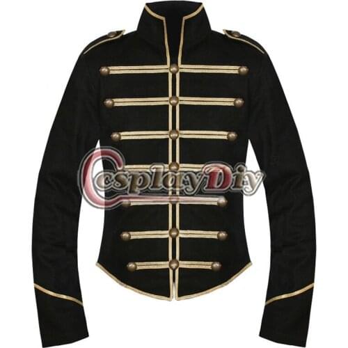 Black Gold Jacket My Chemical Romance Parade Military Coat For Halloween Costume D0910
