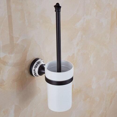 Black Oil Brass Wall Mounted Toilet Brush Holder Bathroom Hardware Bathroom Accessories