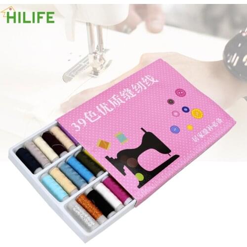 Home Embroidery Sewing Machine Line Box Durable Sturdy Hand Stitching 39 Color Handmade Sewing Thread