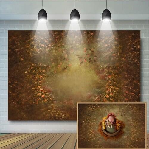 Newborn Photography Backdrop Floral Theme Baby Kids Yellow And Red Flower Background Chlid Boken Photo Photobooth