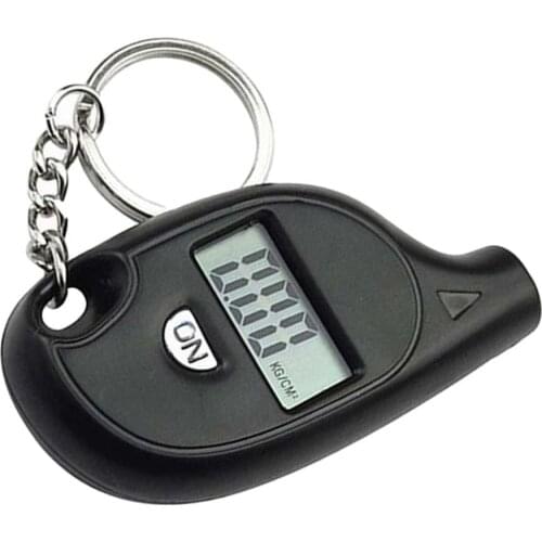 Portable Mini Keychain Style Tire Gauge Digital LCD Display Car Tyre Air Pressure Tester Meter Auto Motorcycle Tire Safety Alarm