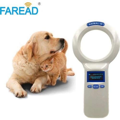 Large antenna RFID FDX-B USB 1000 ID codes 134.2KHz microchip handheld reader animal chip scanner for pets dog cat mouse camel