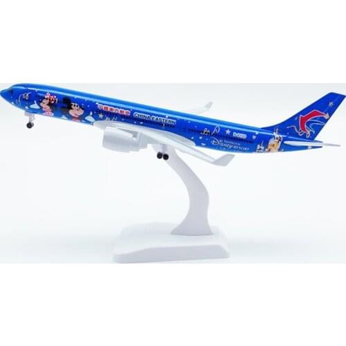 20cm Alloy Aircraft Model China Eastern Airlines Color Machine A330 Mickey Collectibles Decorations car ornaments