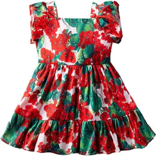 Summer Girls Princess Dress Toddler Girl Clothing Robe Princesse Fille Party Enfant Girl Dress Flowers Vestido Infantil