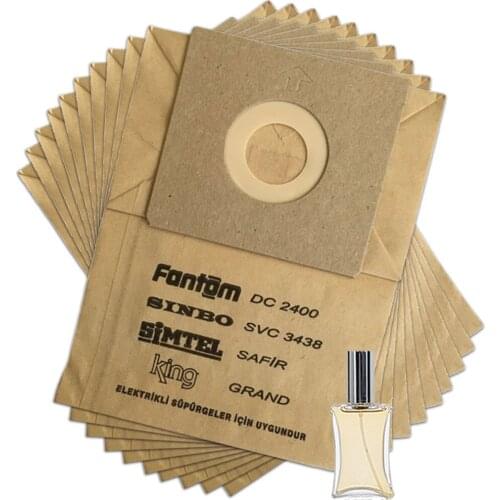 Vacuum Cleaner Dust Bag Compatible Brand Model Sinbo SVC 3438 Broom Paper Dust Bag (10 Pieces) HT-TT0024-37