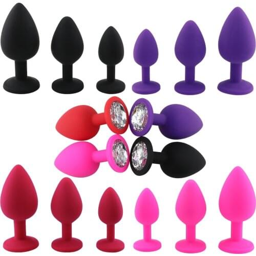SML 3pcs Soft Silicone Anal Butt Plug Prostate Massager Adult Gay Products Anal Plug Mini Erotic Sex Toys for Men Women Anal Toy