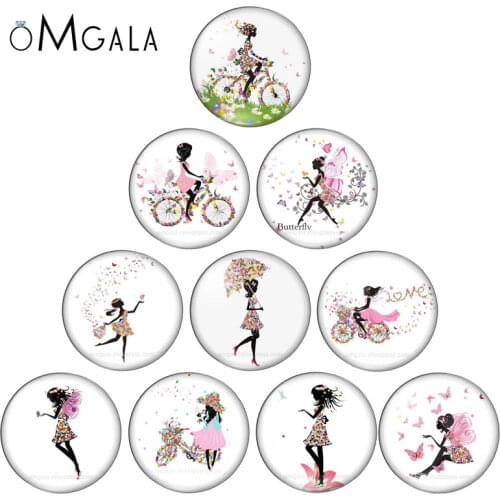 New beauty fashion girls Monroekids 10pcs 12mm/18mm/20mm/25mm Round photo glass cabochon demo flat back Making findings