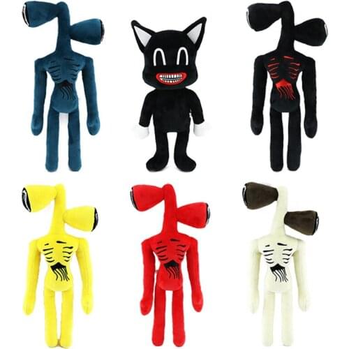 SCP Foundation Cosplay Props Horror Legend Siren Head Plush Doll Black Cartoon Cat 1923 Pillow Halloween Kids Toys Stuff Cotton