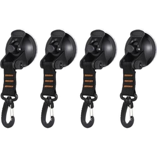 W/ Durable Hook Fixing Tie Down Suction Cup Multifunctional Anchors Tie Down Home Fixing Hooks Portable Carabiner Hook Dropship