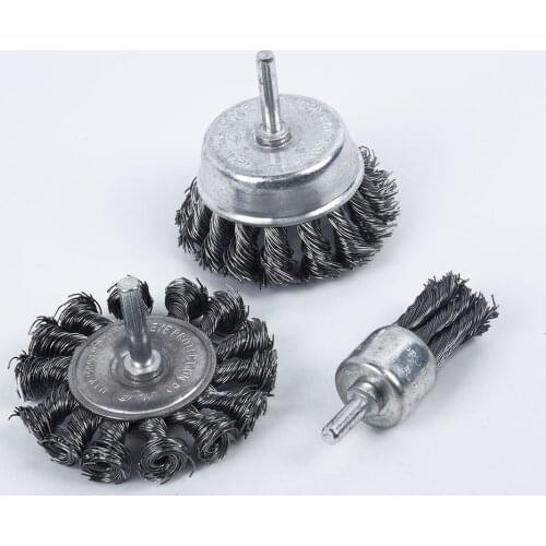 Rust Removal and Polishing Rod Steel Adapter Flat Wire Knot Wheel Brush Disc Rust Removal and Polishing Drill Angle Grinder